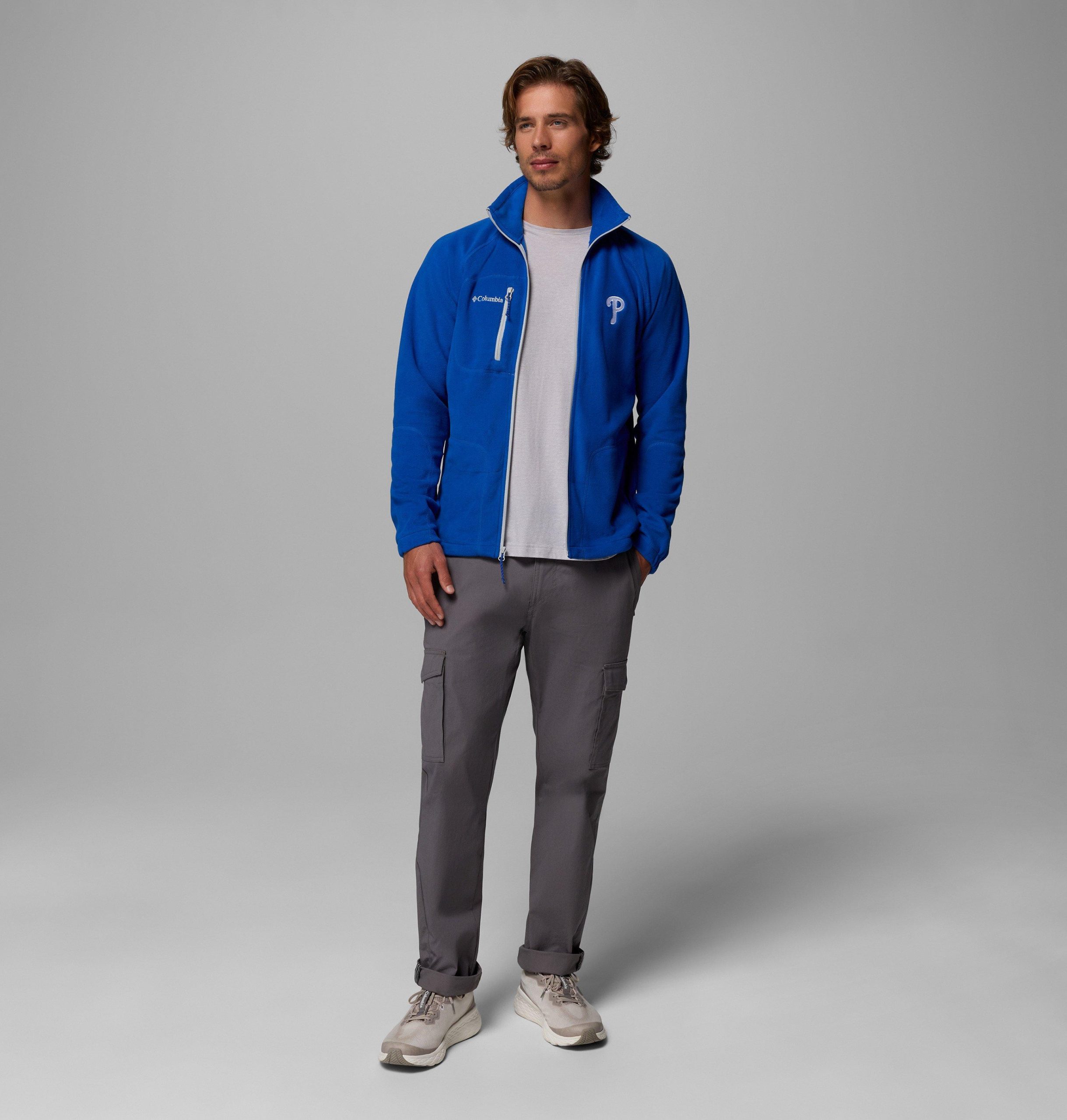 mlb fast trek ii full zip fleece - philadelphia phillies