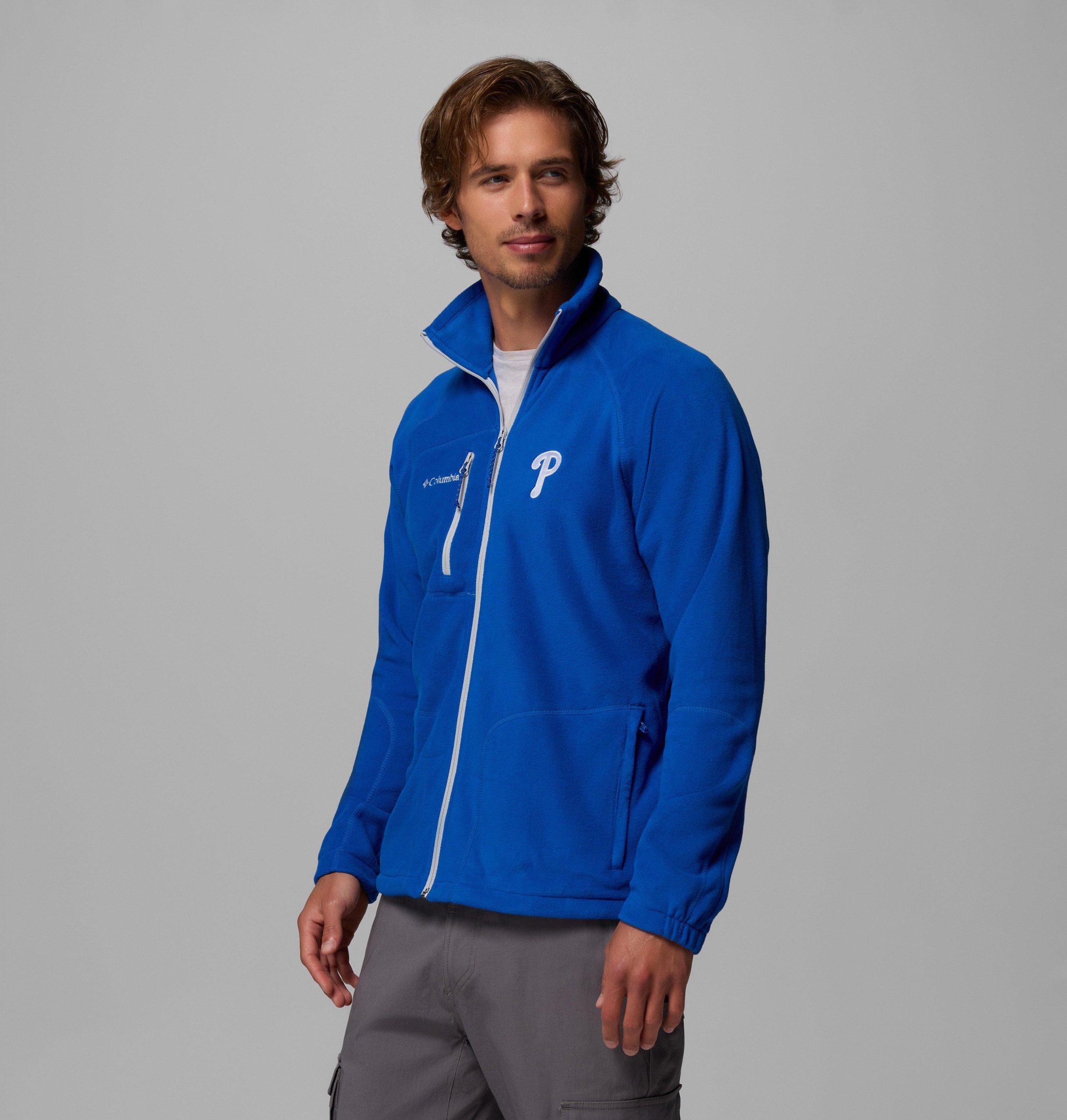 mlb fast trek ii full zip fleece - philadelphia phillies