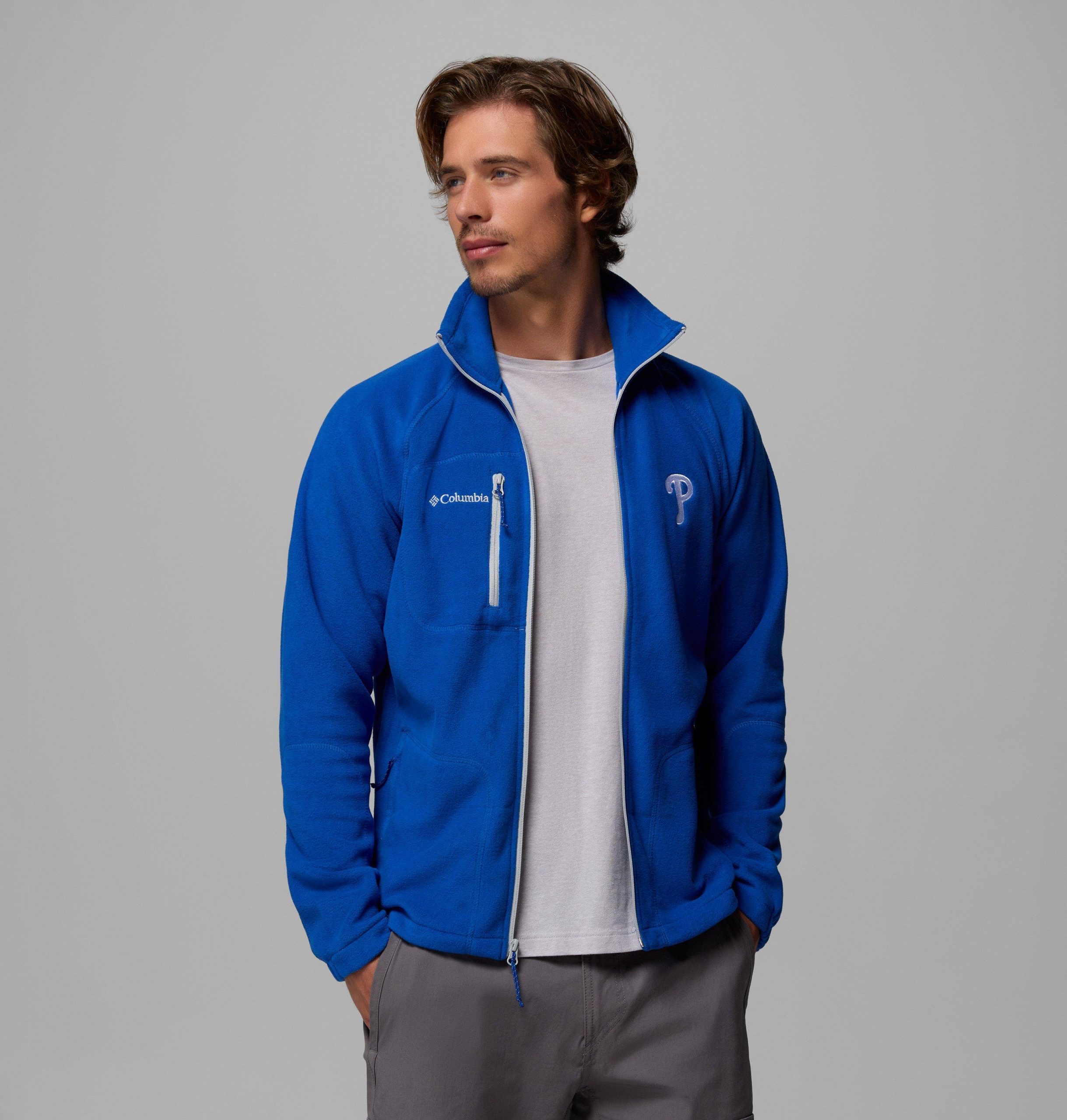 mlb fast trek ii full zip fleece - philadelphia phillies