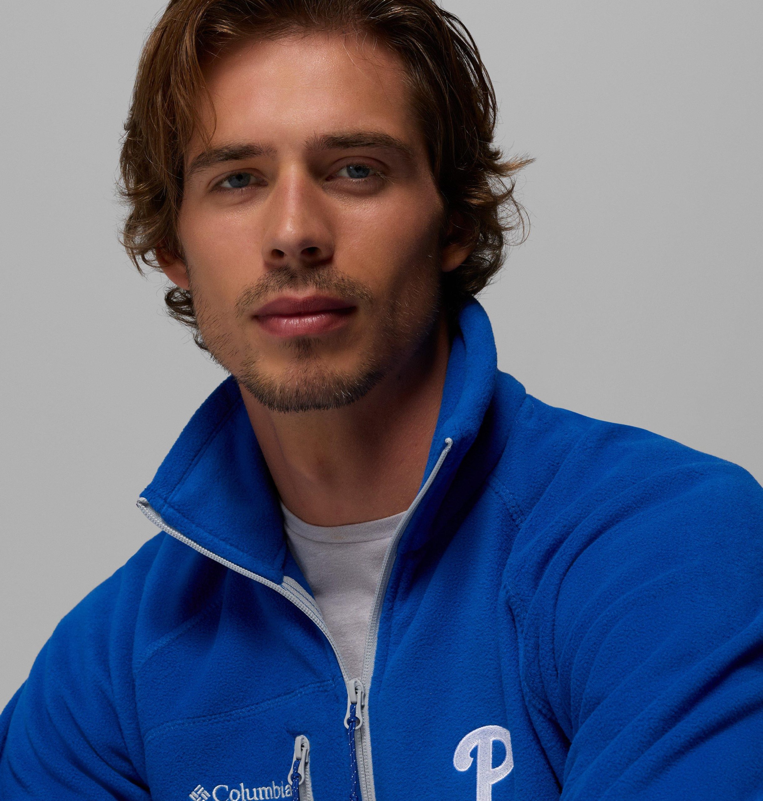 mlb fast trek ii full zip fleece - philadelphia phillies