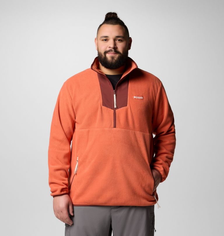 herre sequoia grove fleece med halv glidelås – stor