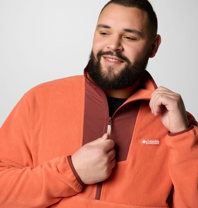 herre sequoia grove fleece med halv glidelås – stor