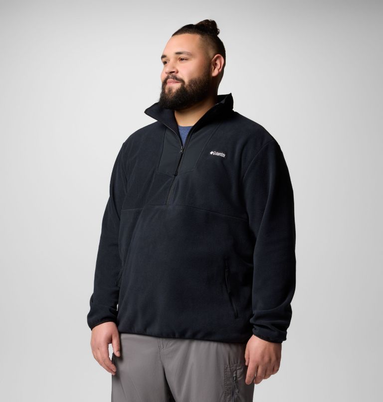 herre sequoia grove fleece med halv glidelås – stor