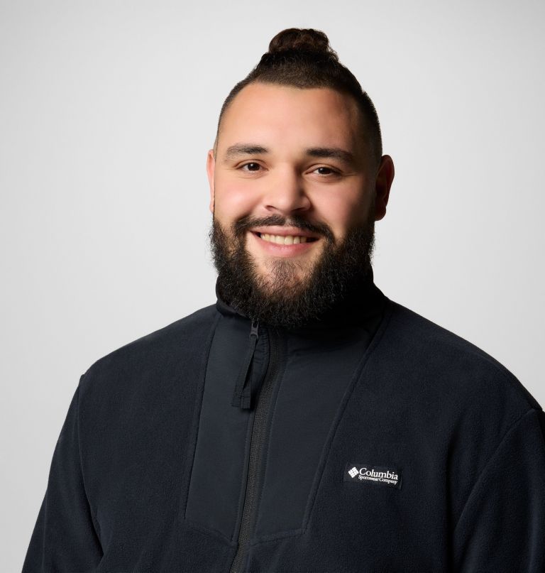 herre sequoia grove fleece med halv glidelås – stor