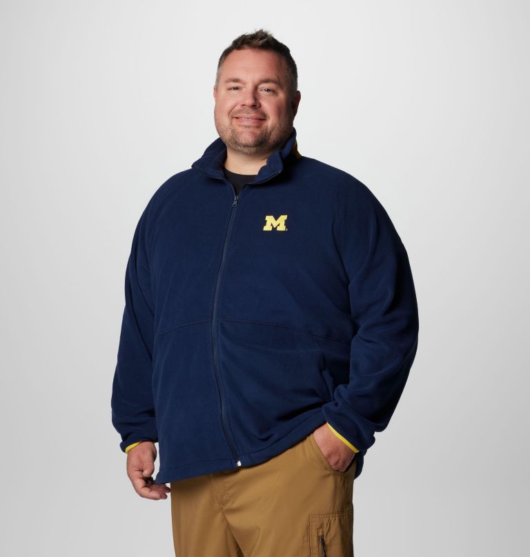 herre collegiate flanker iv fleecejakke – michigan – stor
