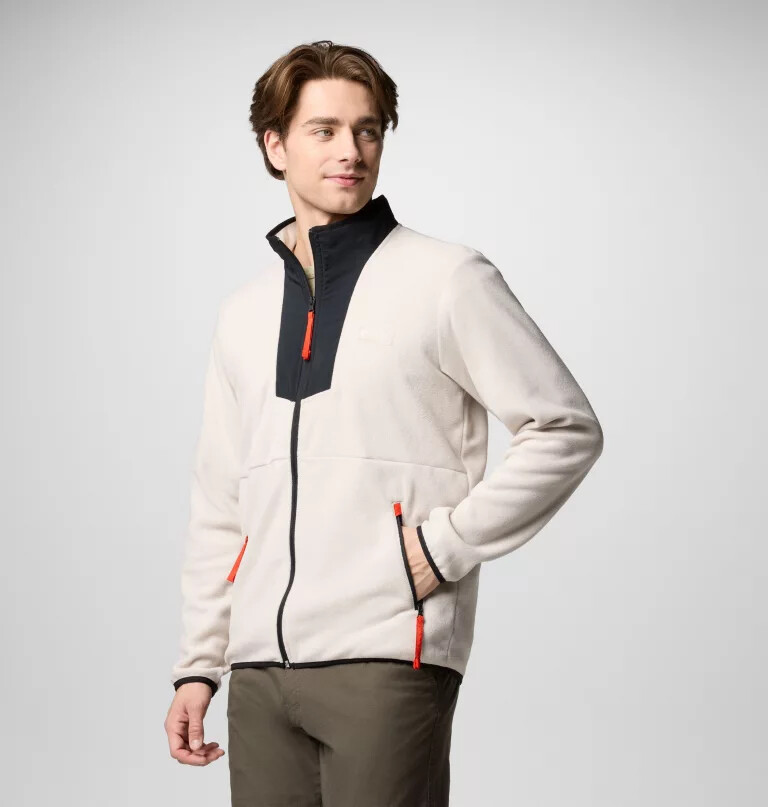 herre sequoia grove fleece med glidelås