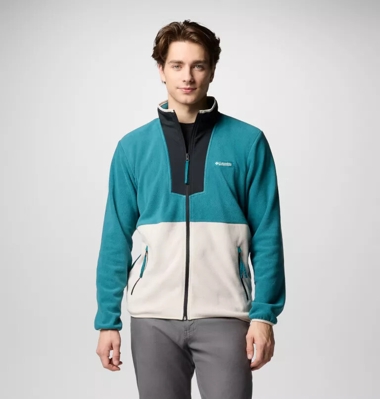 herre sequoia grove fleece med glidelås