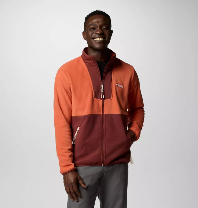 herre sequoia grove fleece med glidelås