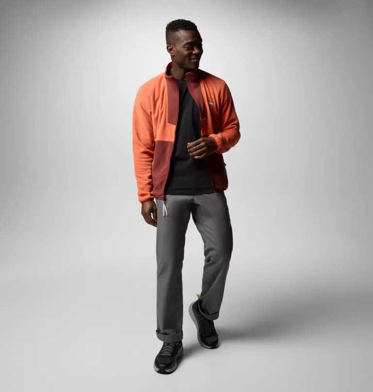 herre sequoia grove fleece med glidelås