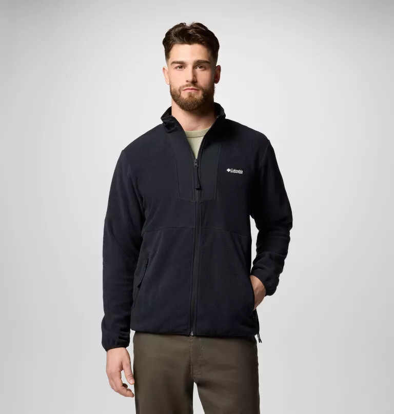 herre sequoia grove fleece med glidelås
