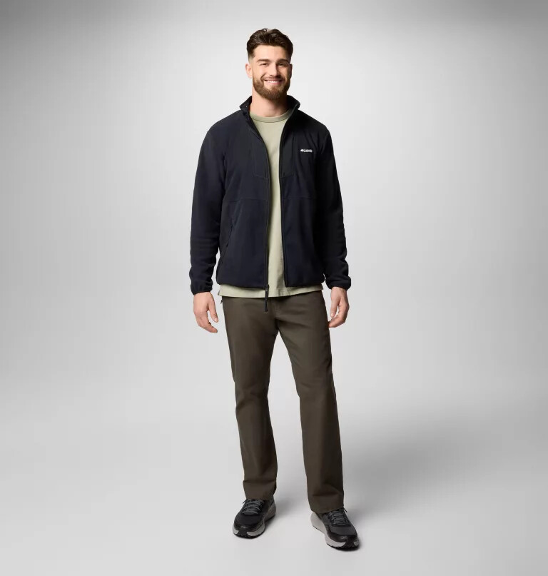 herre sequoia grove fleece med glidelås