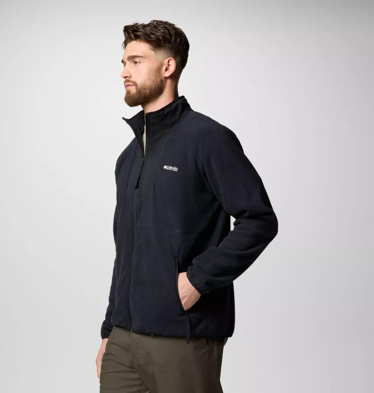 herre sequoia grove fleece med glidelås