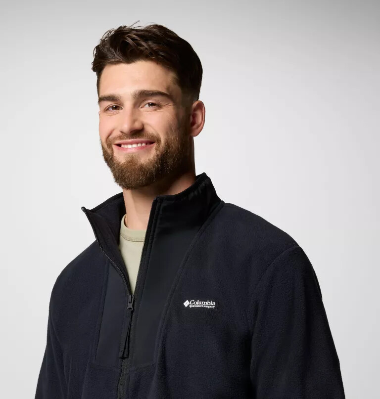 herre sequoia grove fleece med glidelås