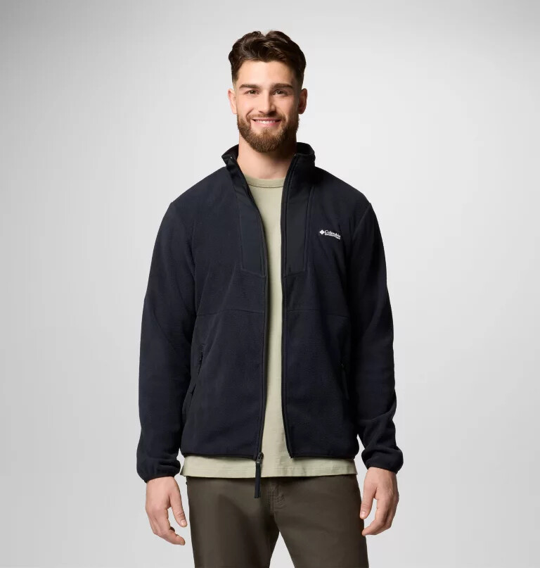 herre sequoia grove fleece med glidelås