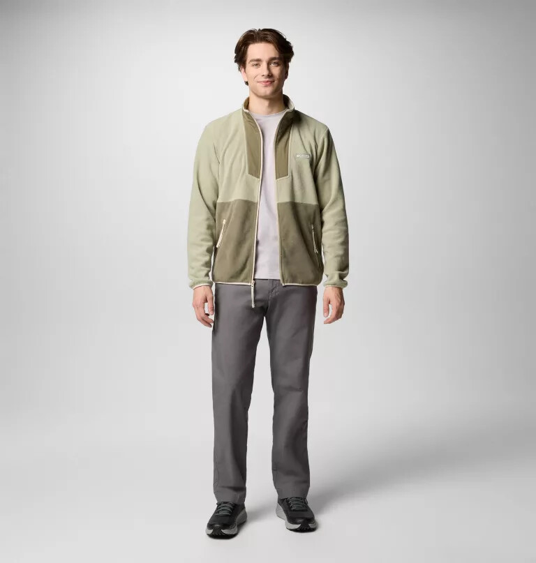 herre sequoia grove fleece med glidelås