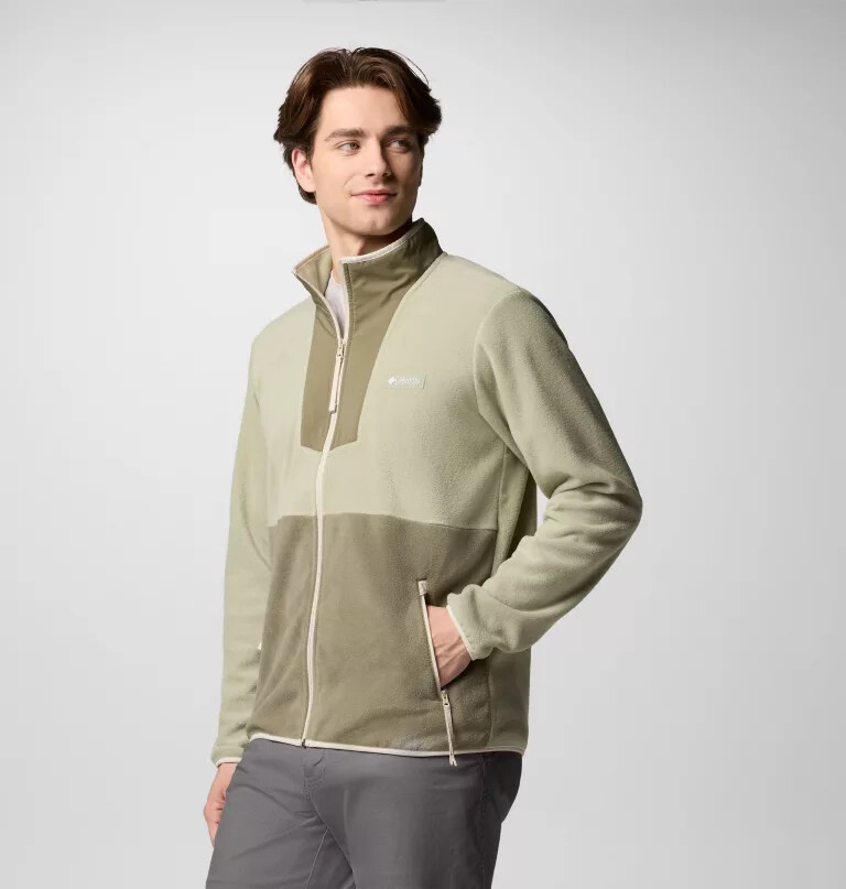 herre sequoia grove fleece med glidelås