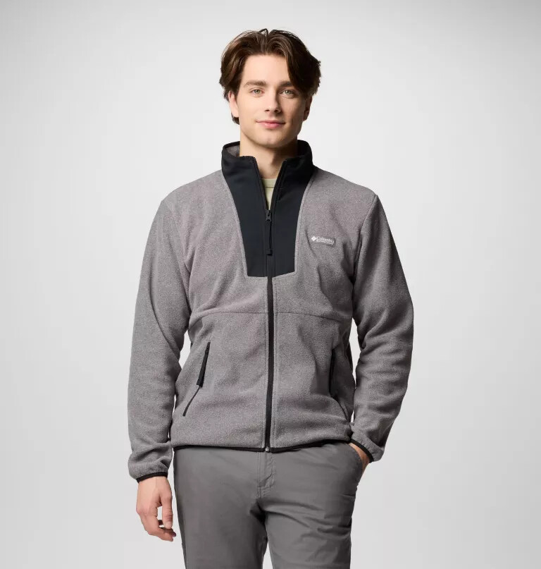herre sequoia grove fleece med glidelås