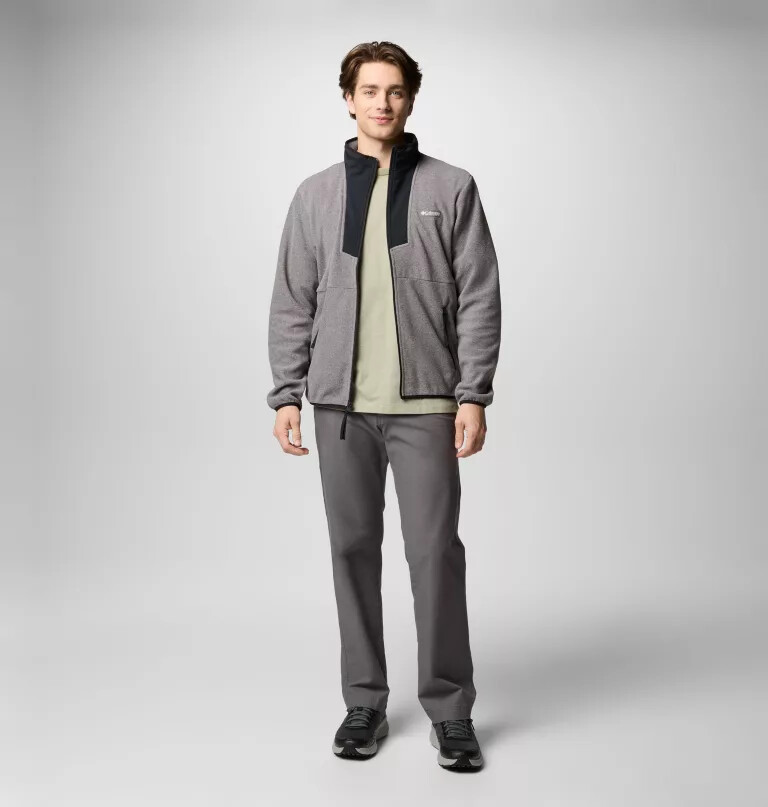 herre sequoia grove fleece med glidelås