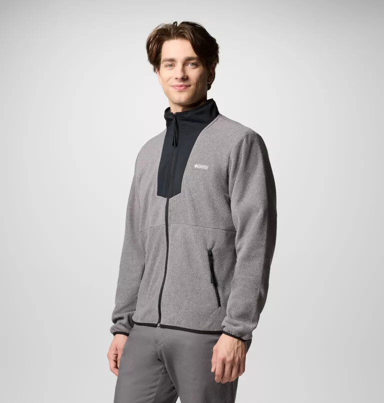 herre sequoia grove fleece med glidelås