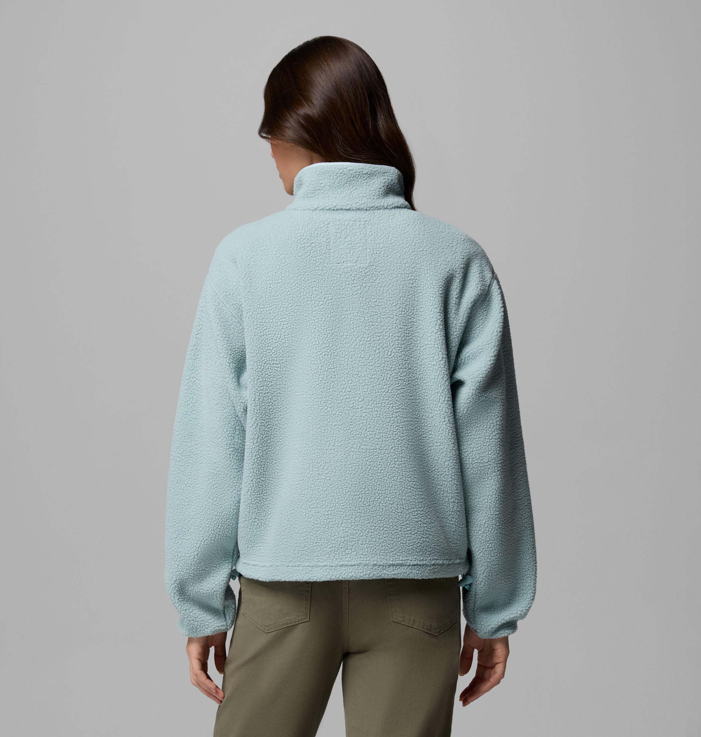 dame helvetia ii cropped half snap fleece pullover