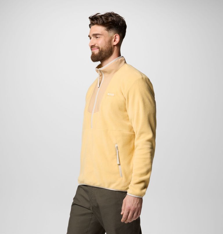 herre sequoia grove fleece med kort glidelås