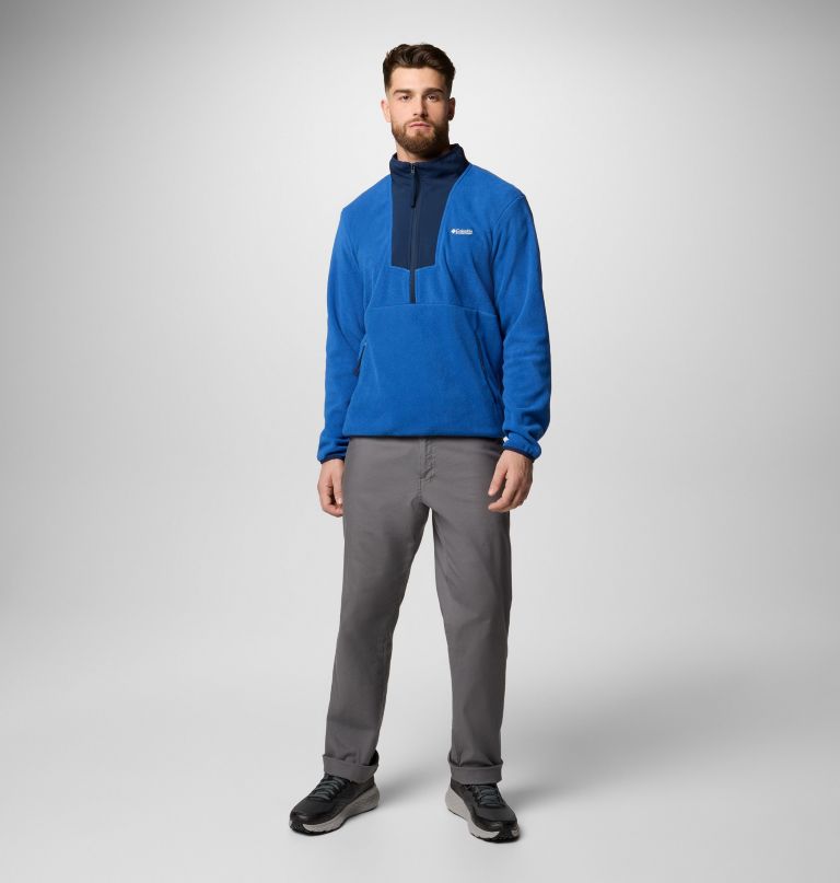 herre sequoia grove fleece med kort glidelås