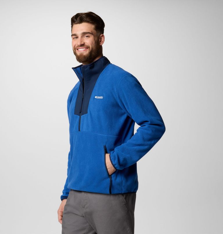 herre sequoia grove fleece med kort glidelås
