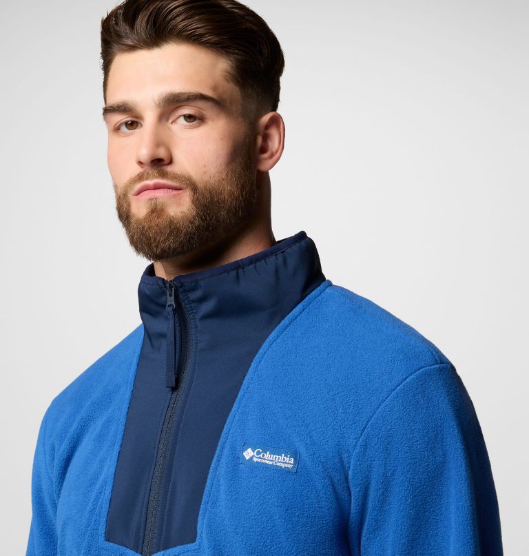 herre sequoia grove fleece med kort glidelås