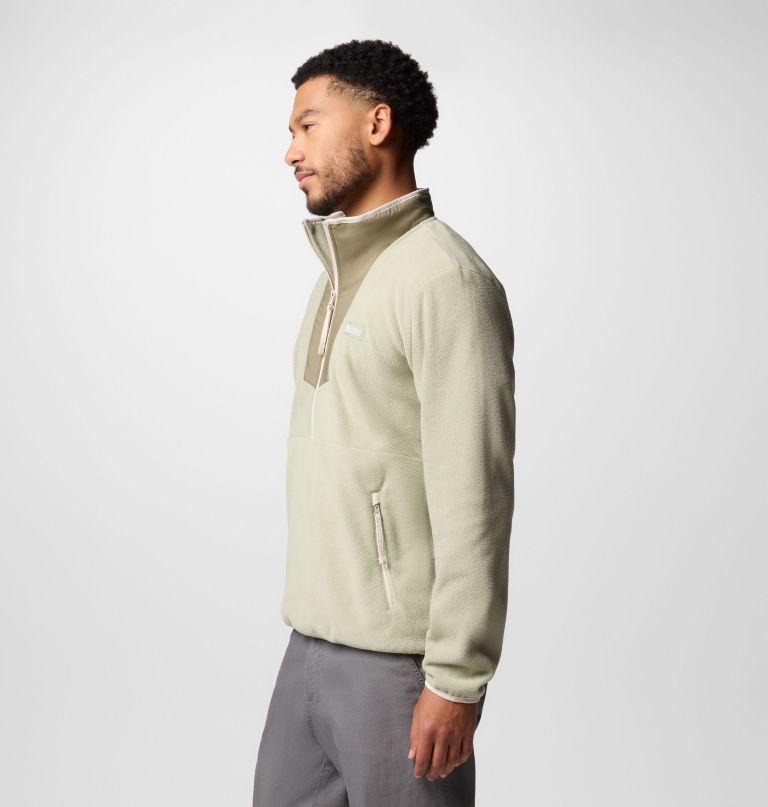 herre sequoia grove fleece med kort glidelås