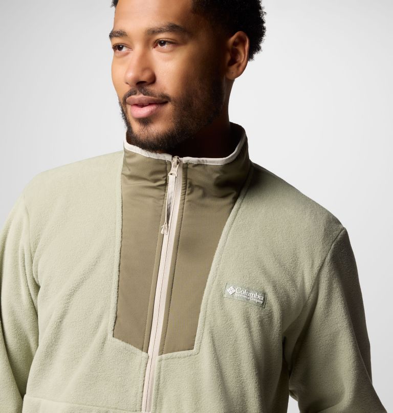 herre sequoia grove fleece med kort glidelås
