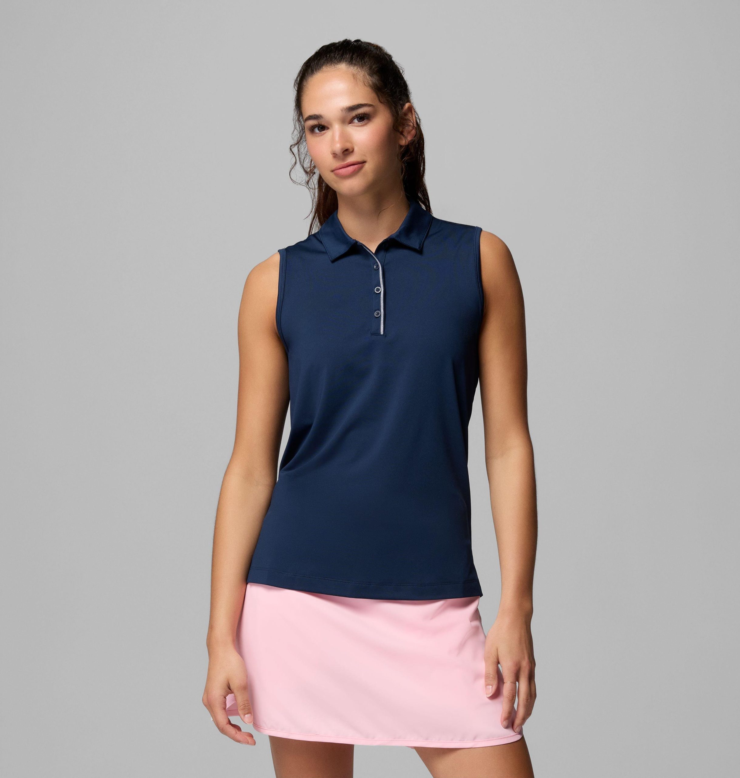 ermeløs golfpoloskjorte for kvinner