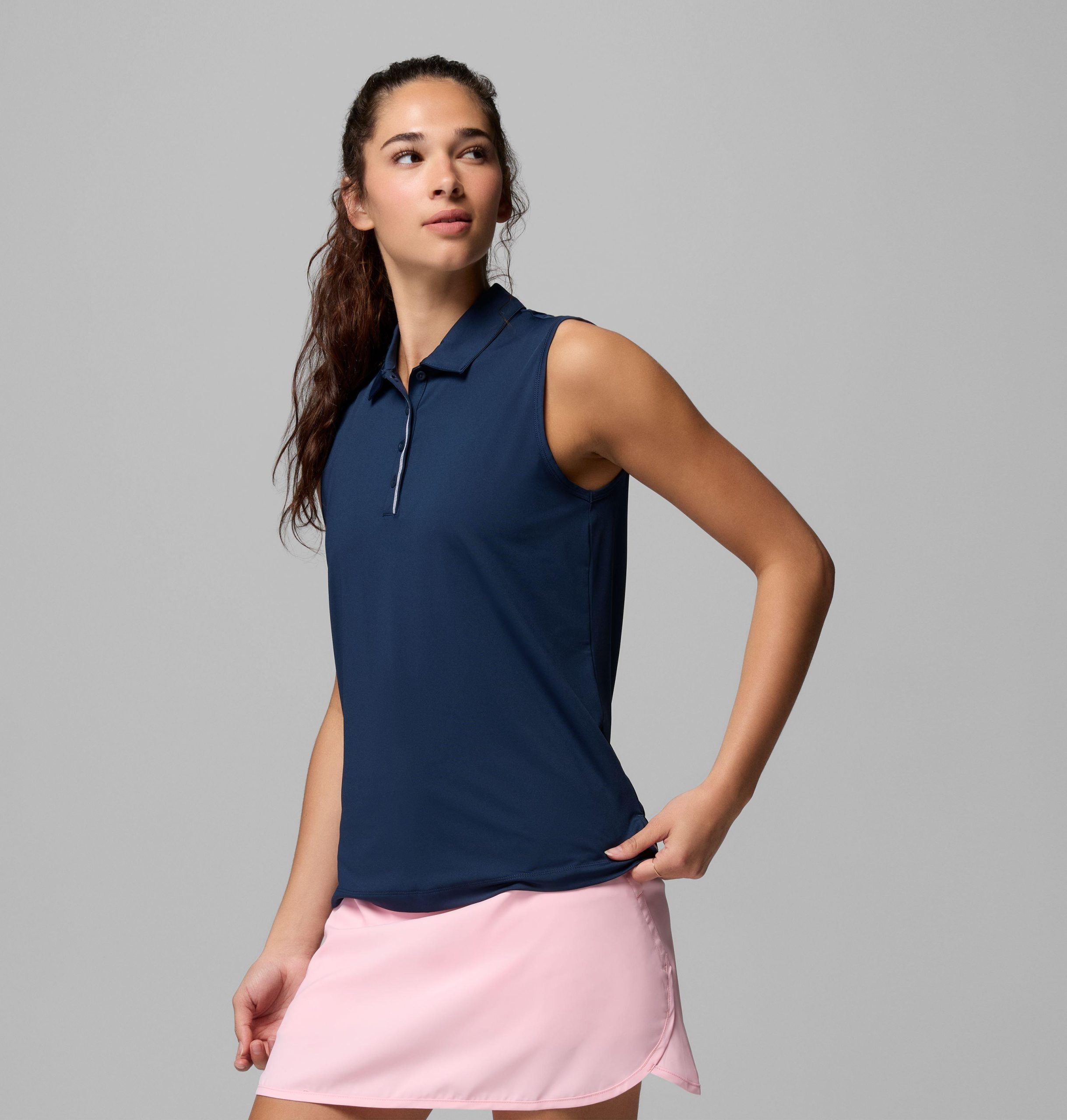 ermeløs golfpoloskjorte for kvinner