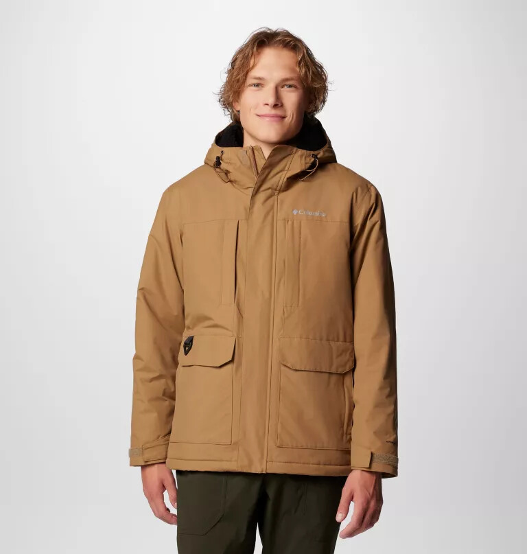landroamer sherpa-fôret jakke for menn