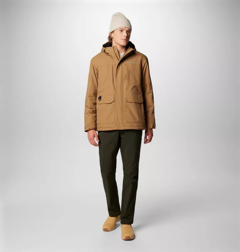 landroamer sherpa-fôret jakke for menn