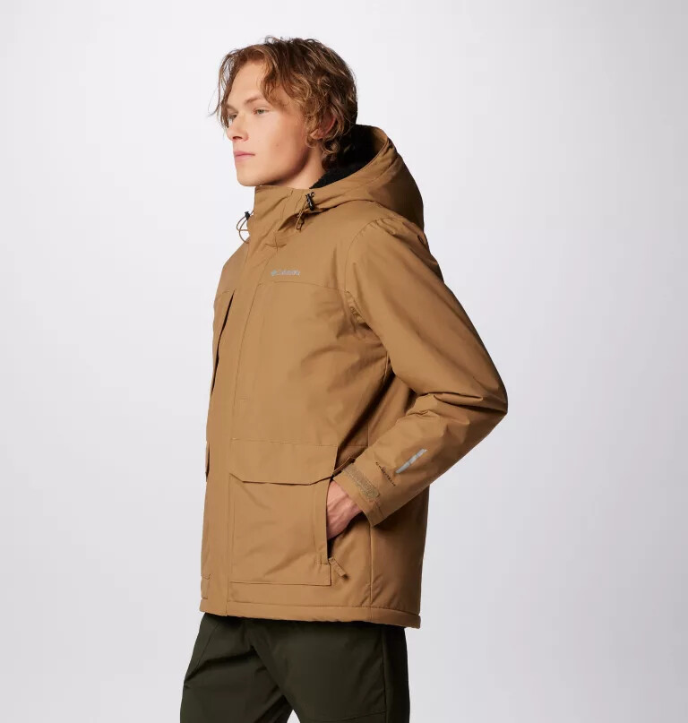 landroamer sherpa-fôret jakke for menn