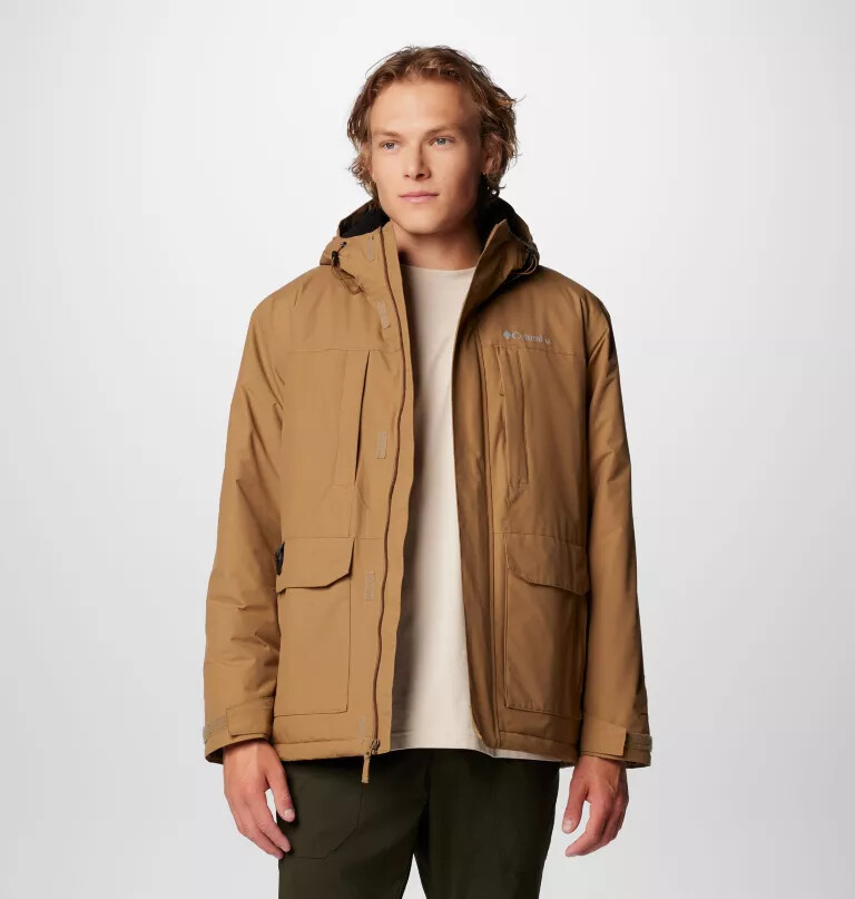 landroamer sherpa-fôret jakke for menn
