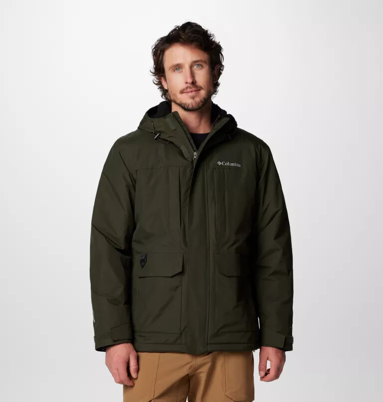 landroamer sherpa-fôret jakke for menn