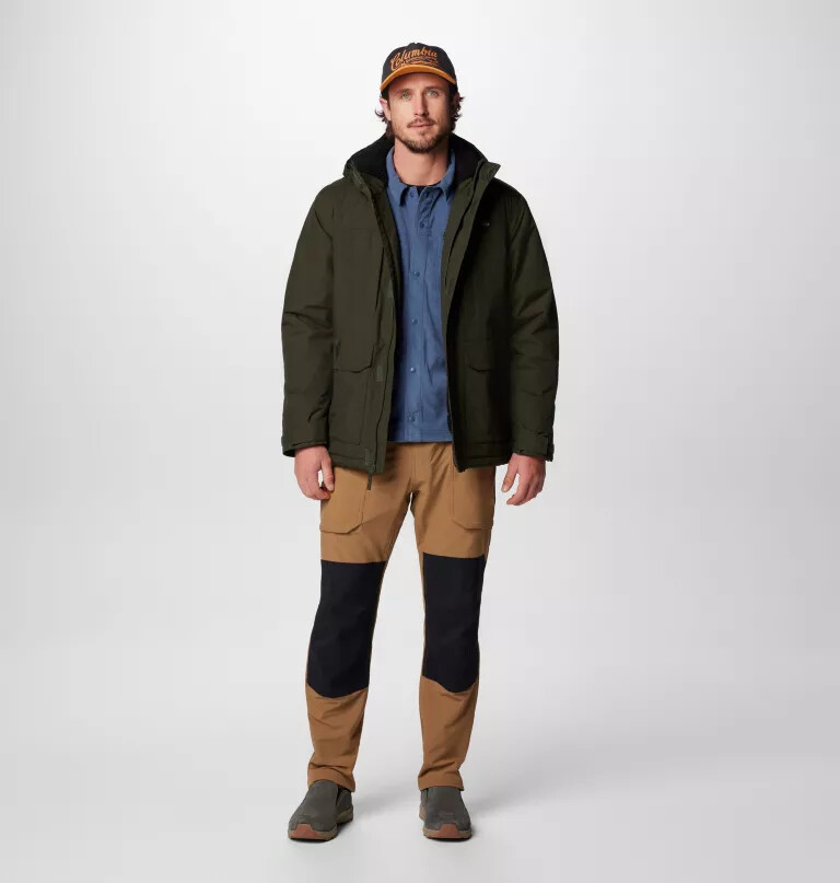 landroamer sherpa-fôret jakke for menn