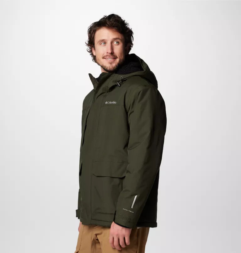 landroamer sherpa-fôret jakke for menn
