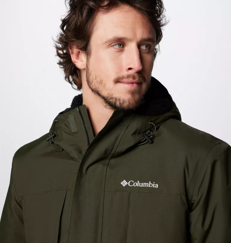 landroamer sherpa-fôret jakke for menn