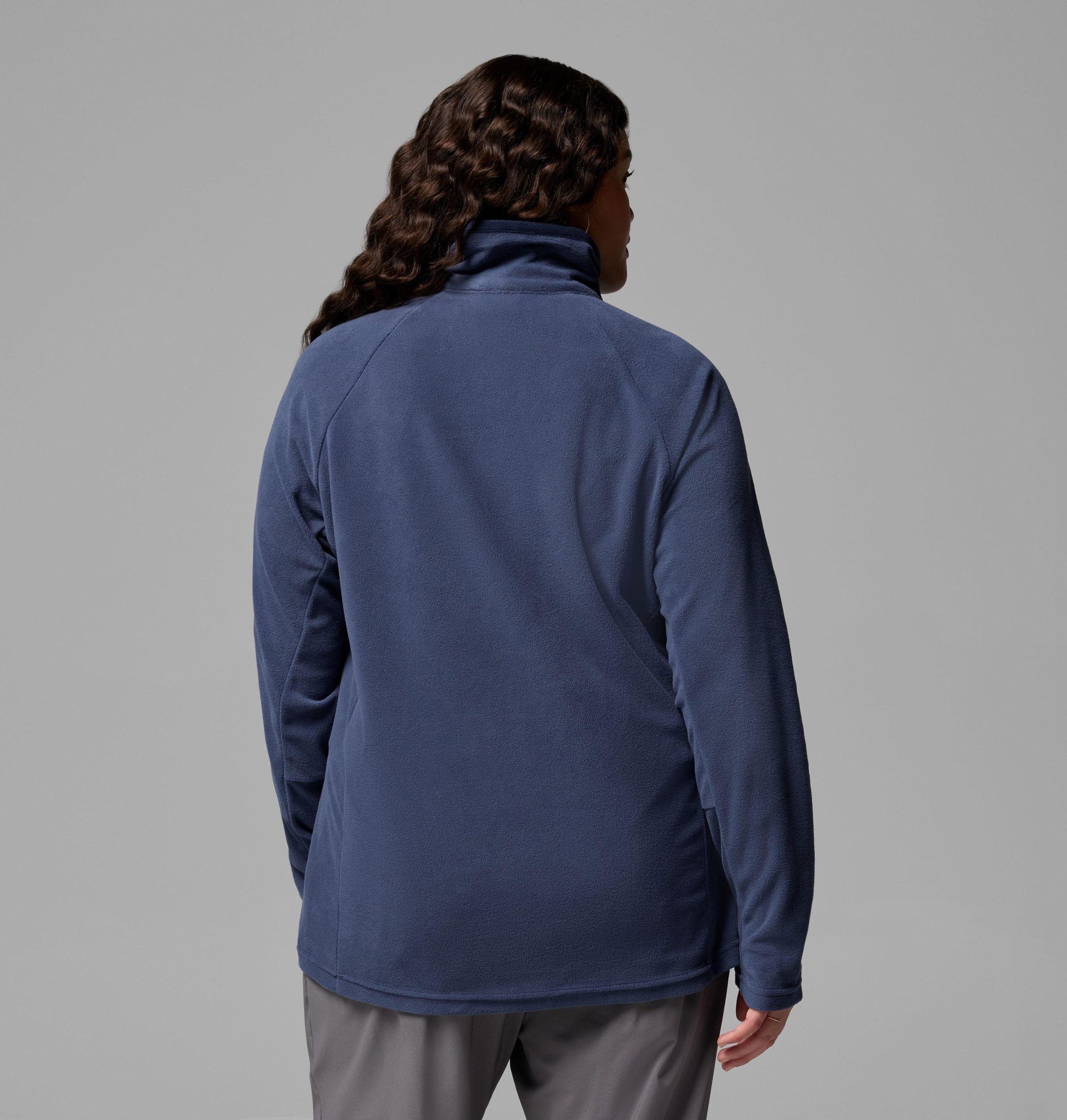 dame glacial iv halv glidelås fleece – plus size