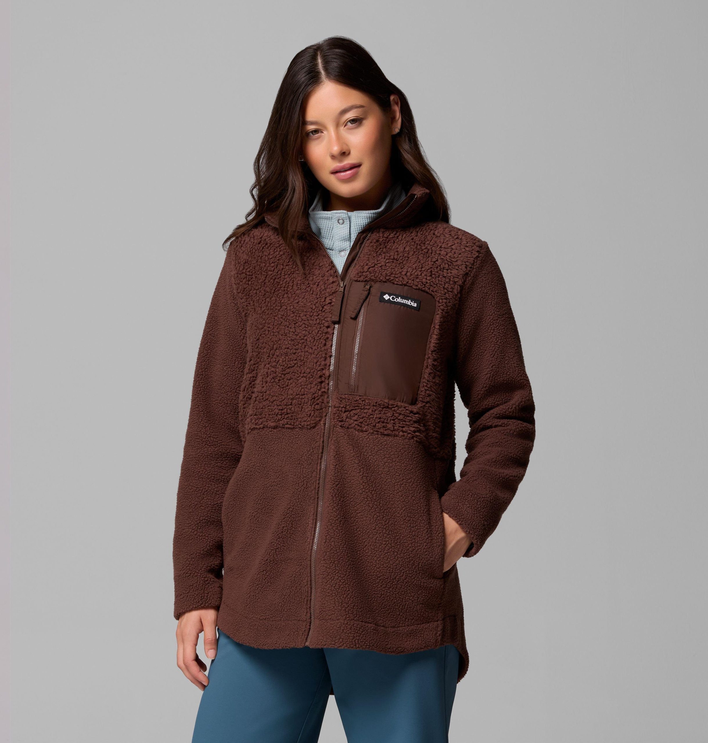 dame columbia lodge sherpa full zip fleecejakke