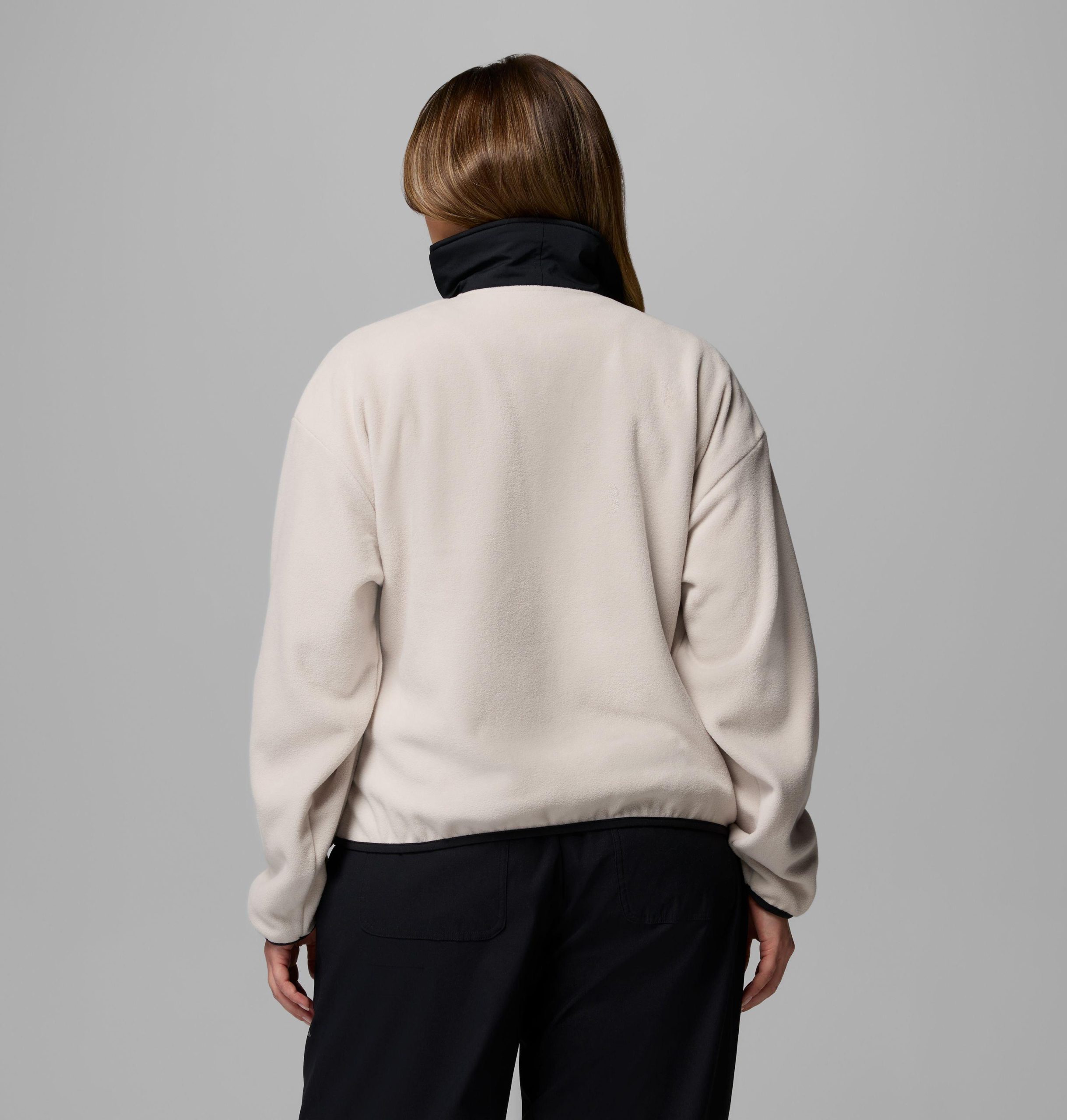 dame sequoia grove fleece med halv glidelås – plus size