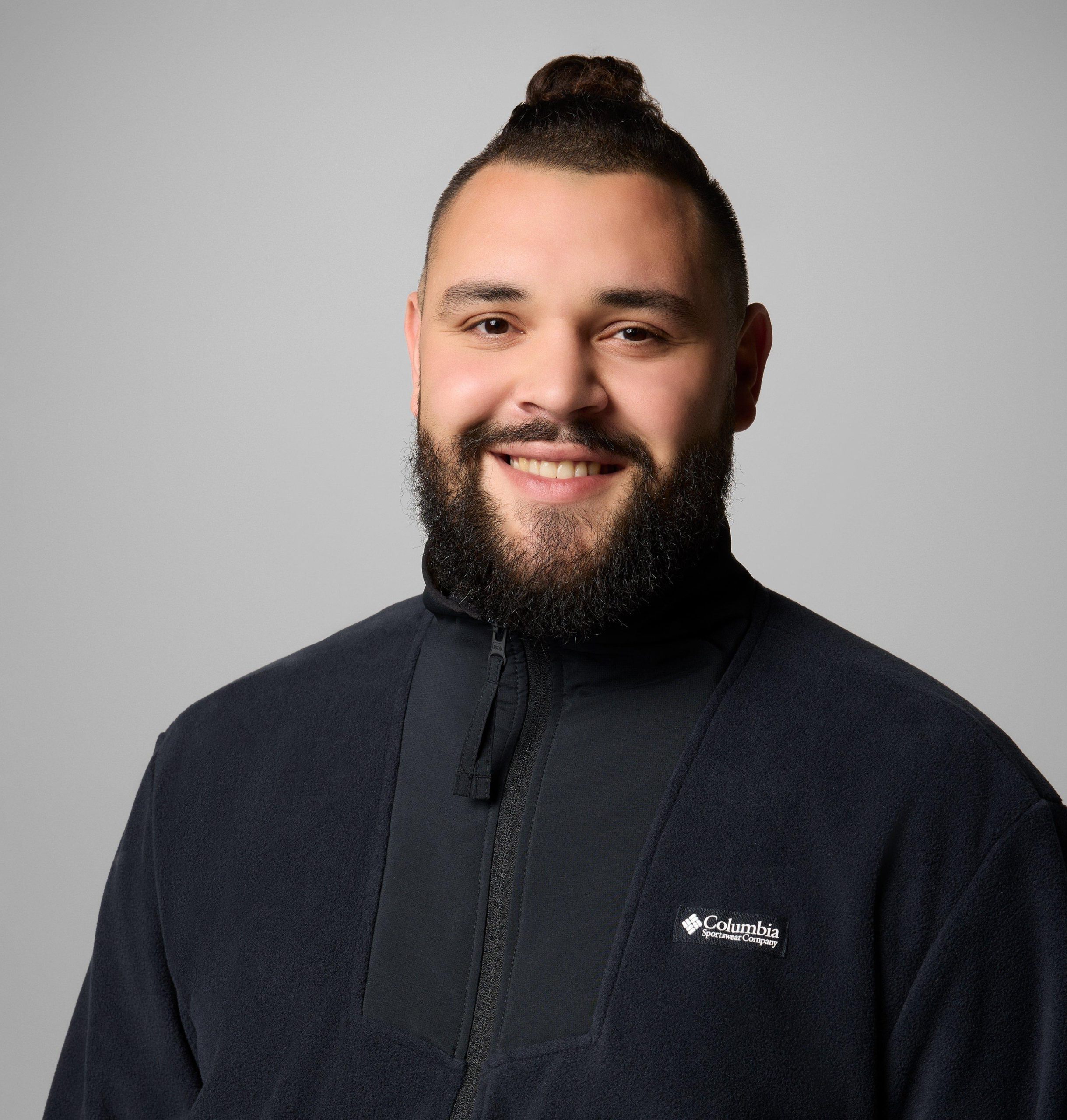 herre sequoia grove fleece med halv glidelås – stor