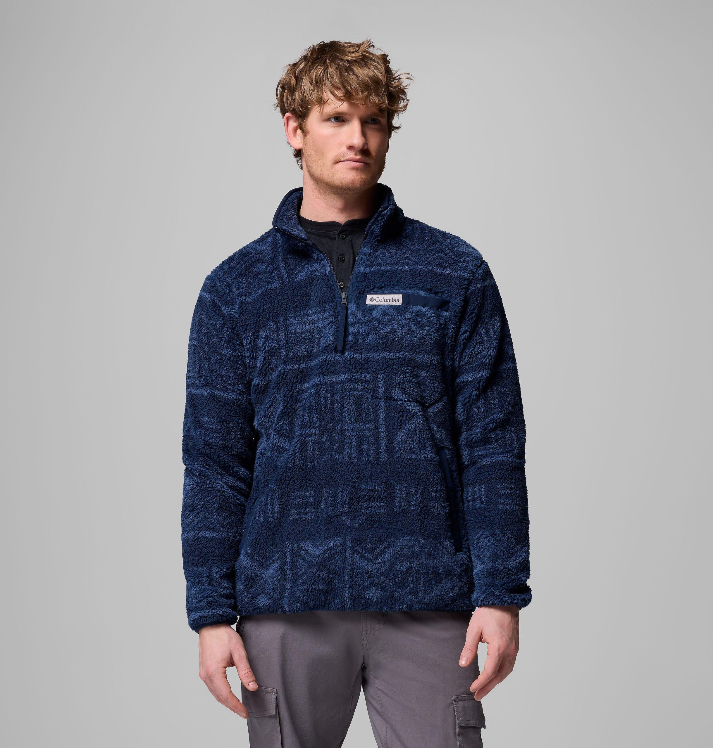 herre rugged ridge høypilet halv glidelåsjakke