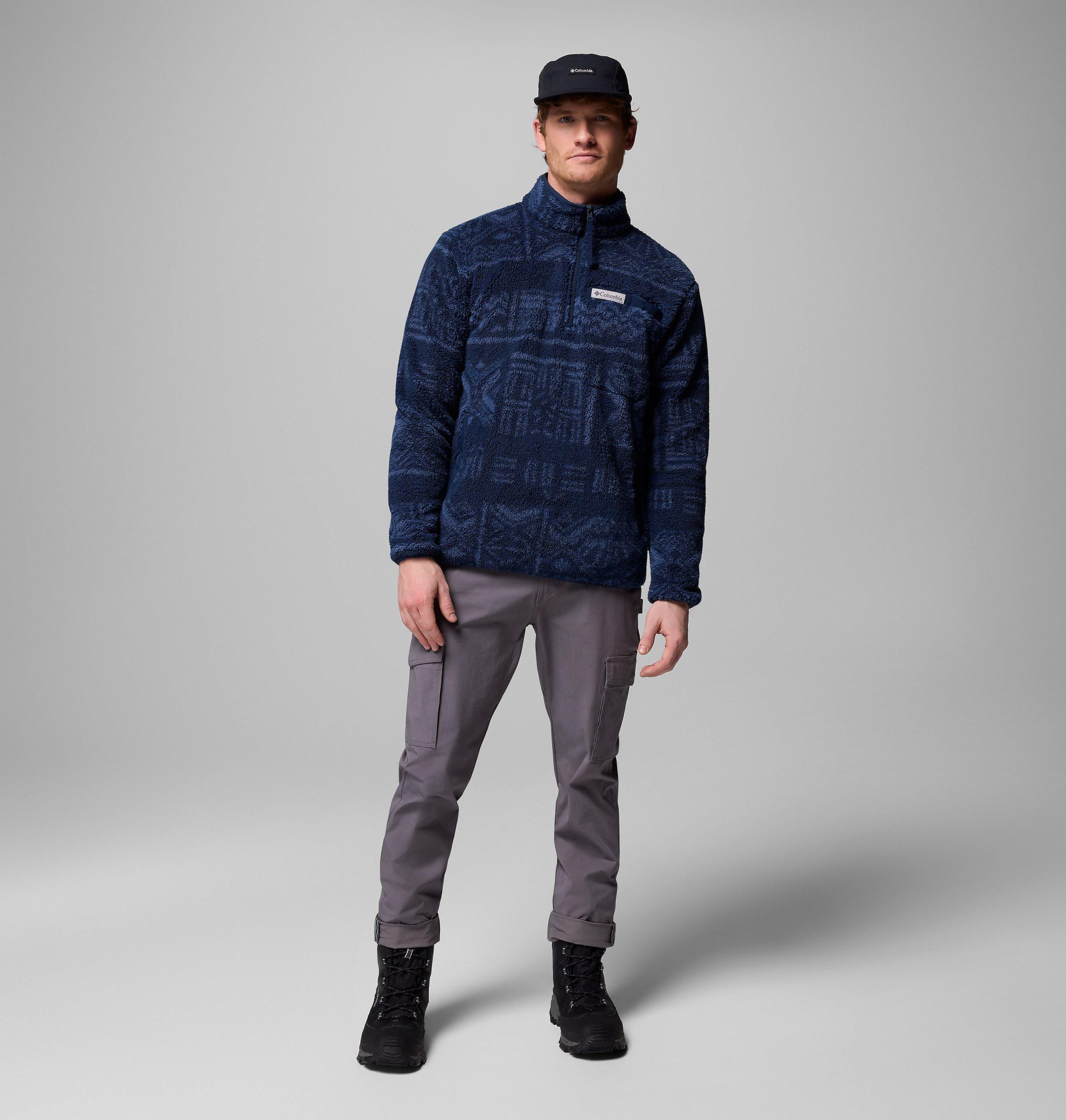 herre rugged ridge høypilet halv glidelåsjakke