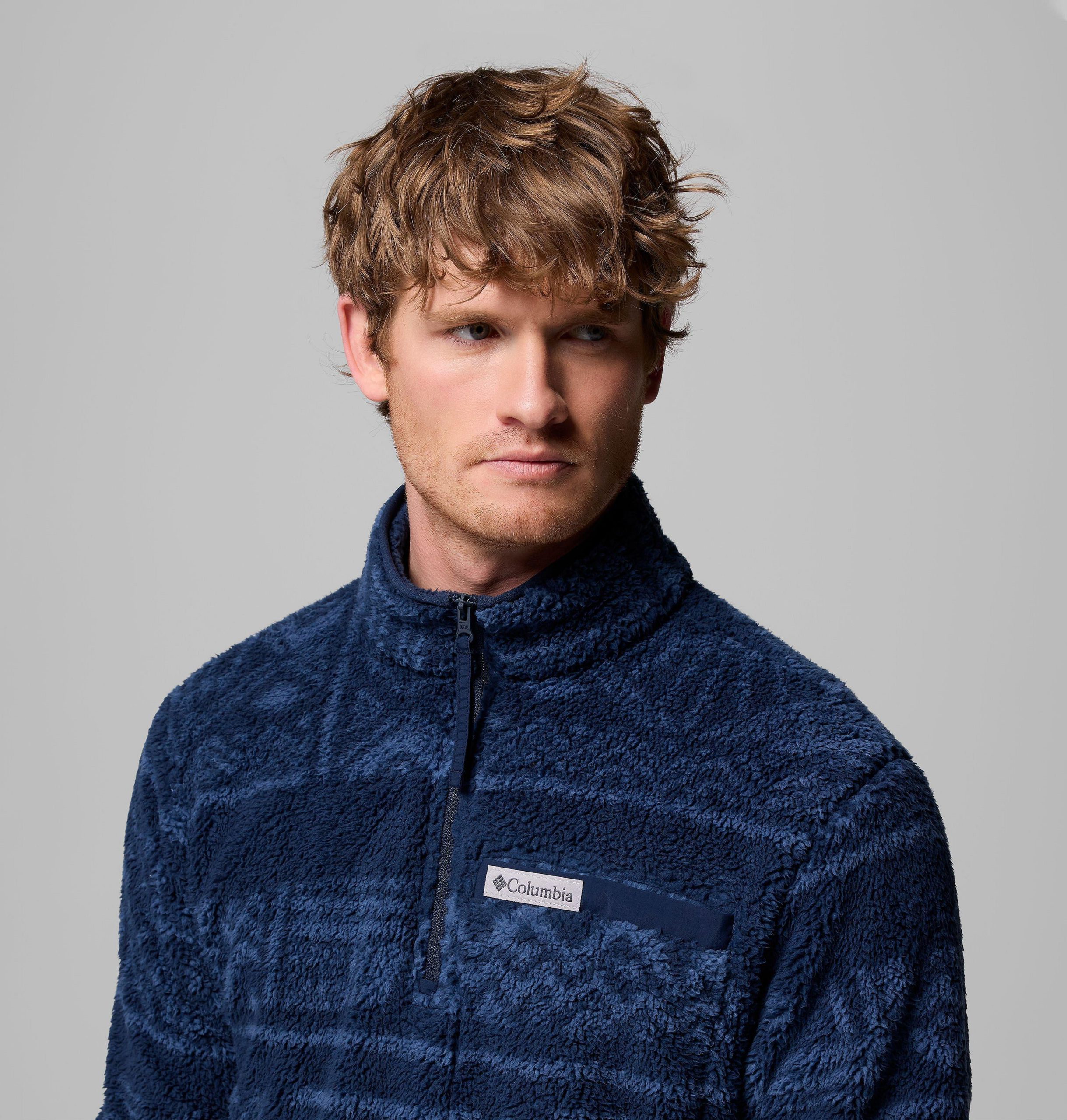 herre rugged ridge høypilet halv glidelåsjakke