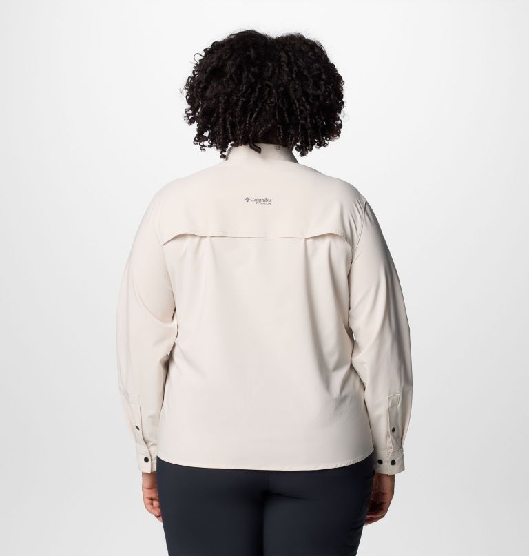 dame summit valley vevd langermet skjorte – plus size