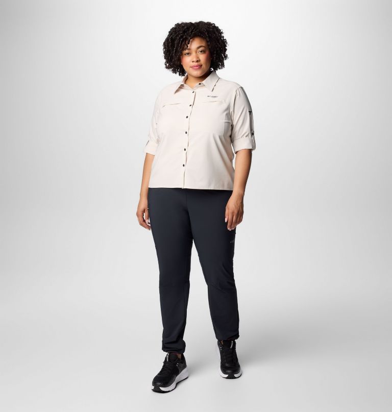 dame summit valley vevd langermet skjorte – plus size