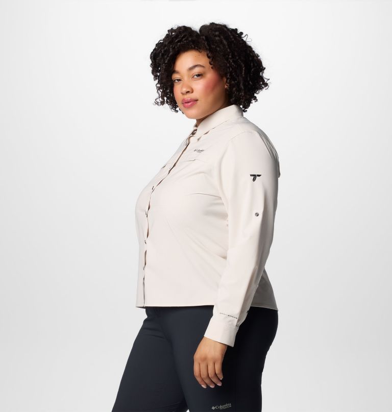 dame summit valley vevd langermet skjorte – plus size